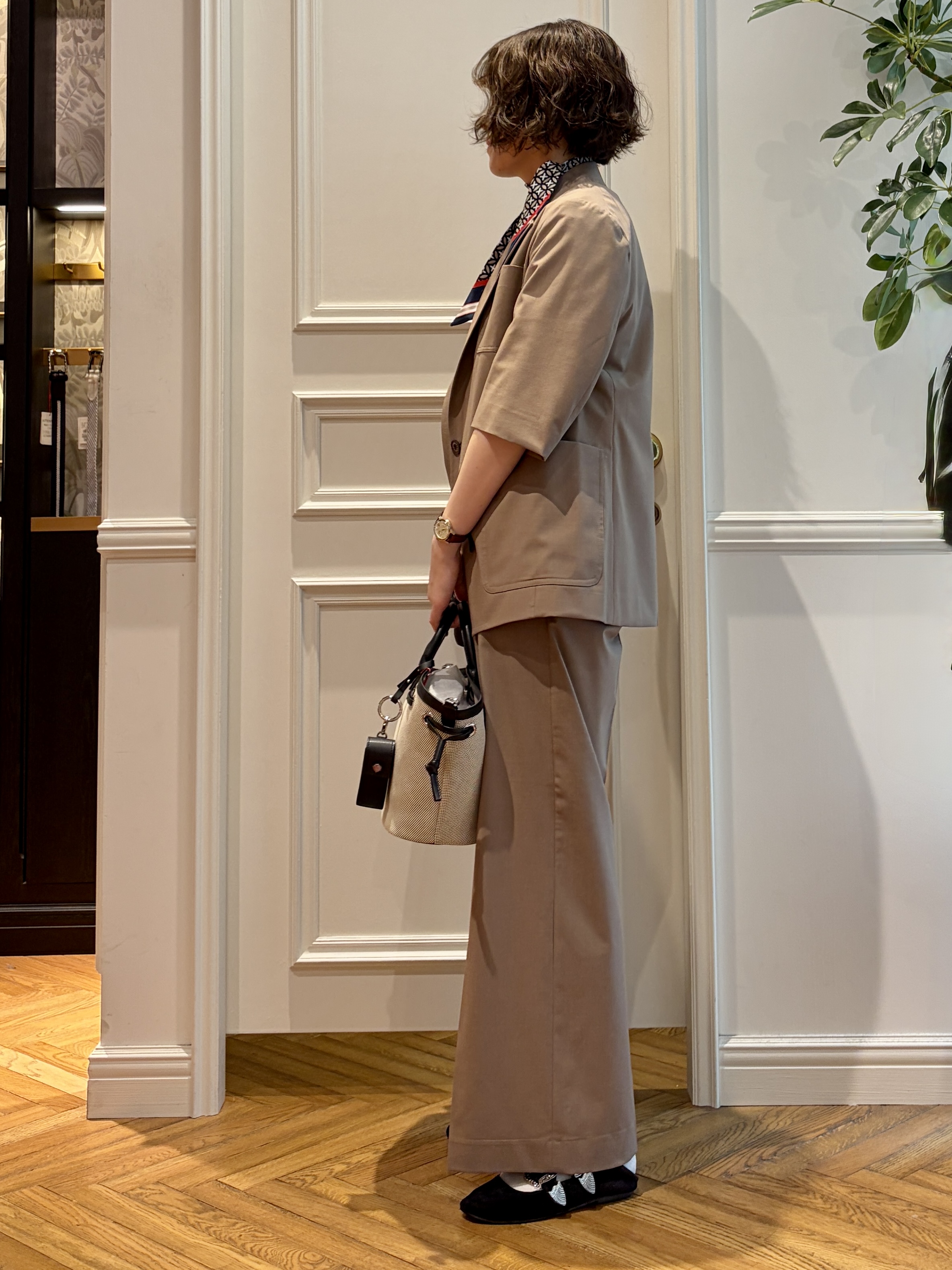 nakaoさんの「DRESSTERIOR｜【接触冷感/セットアップ可】 2WAYストレッチスリークオータージャケット」を使ったコーディネート