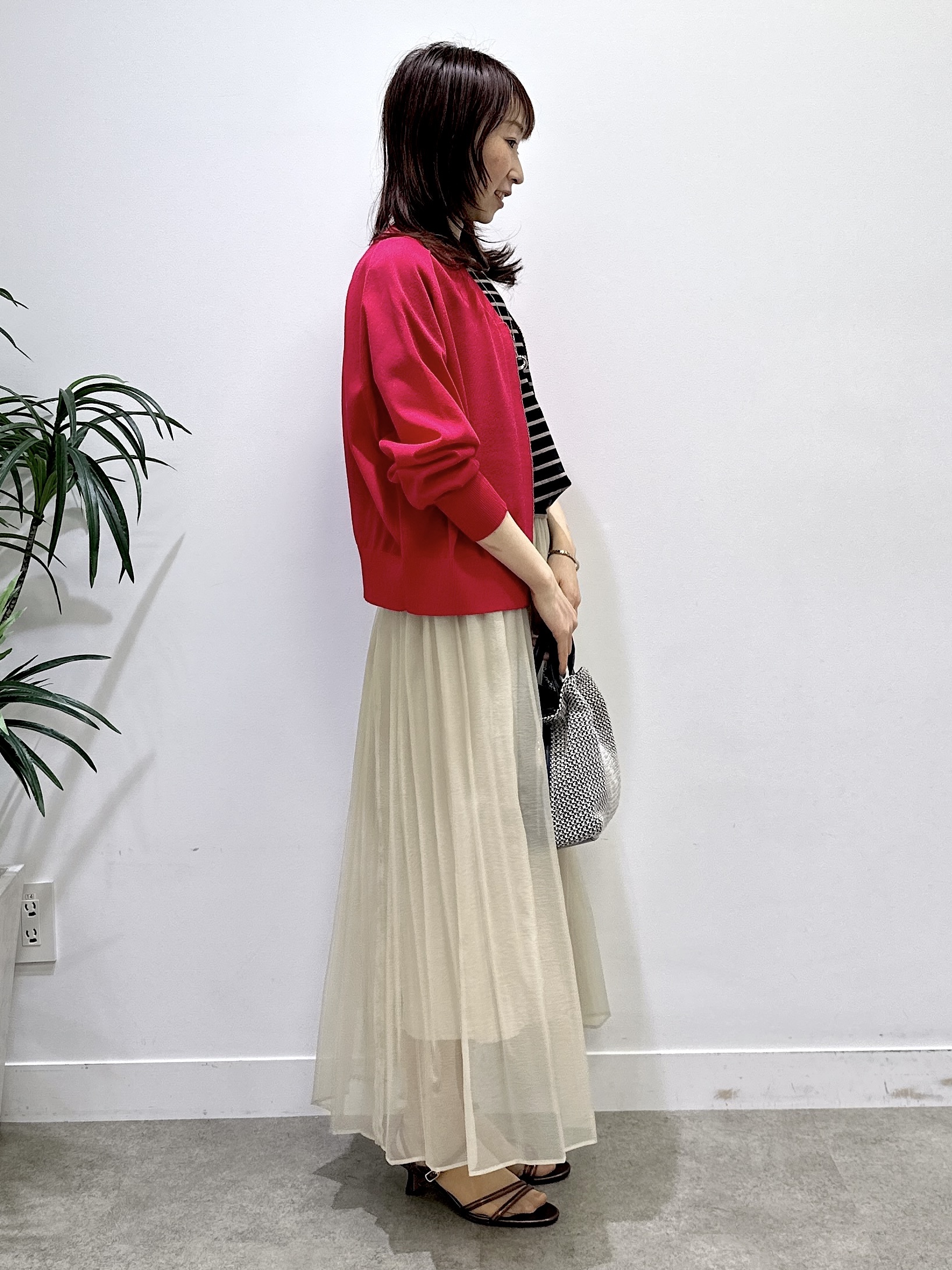 Miwaさんの「UNTITLED｜【9色展開/アンサンブル可/洗える】コットンベーシックニット」を使ったコーディネート