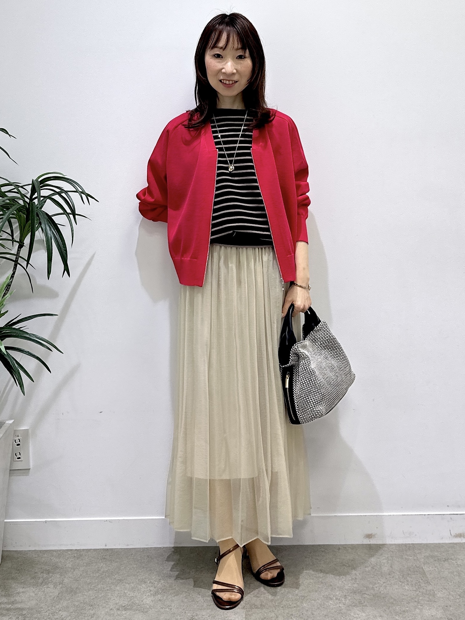 Miwaさんの「UNTITLED｜【9色展開/アンサンブル可/洗える】コットンベーシックニット」を使ったコーディネート