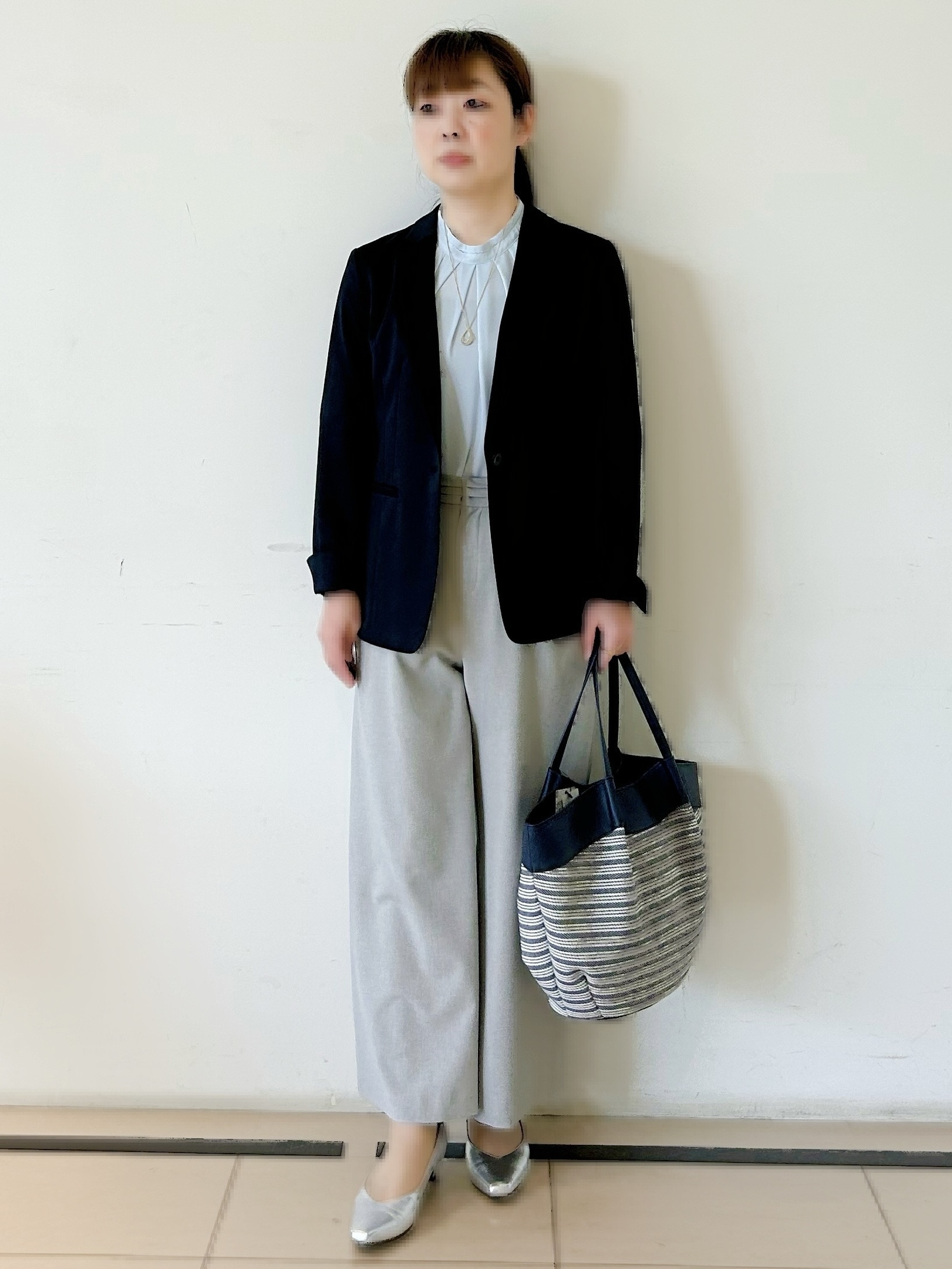 ひーさんの「Reflect｜【SS-4Lサイズ／UVカット／接触冷感】匠ジャケット／ノーカラー」を使ったコーディネート