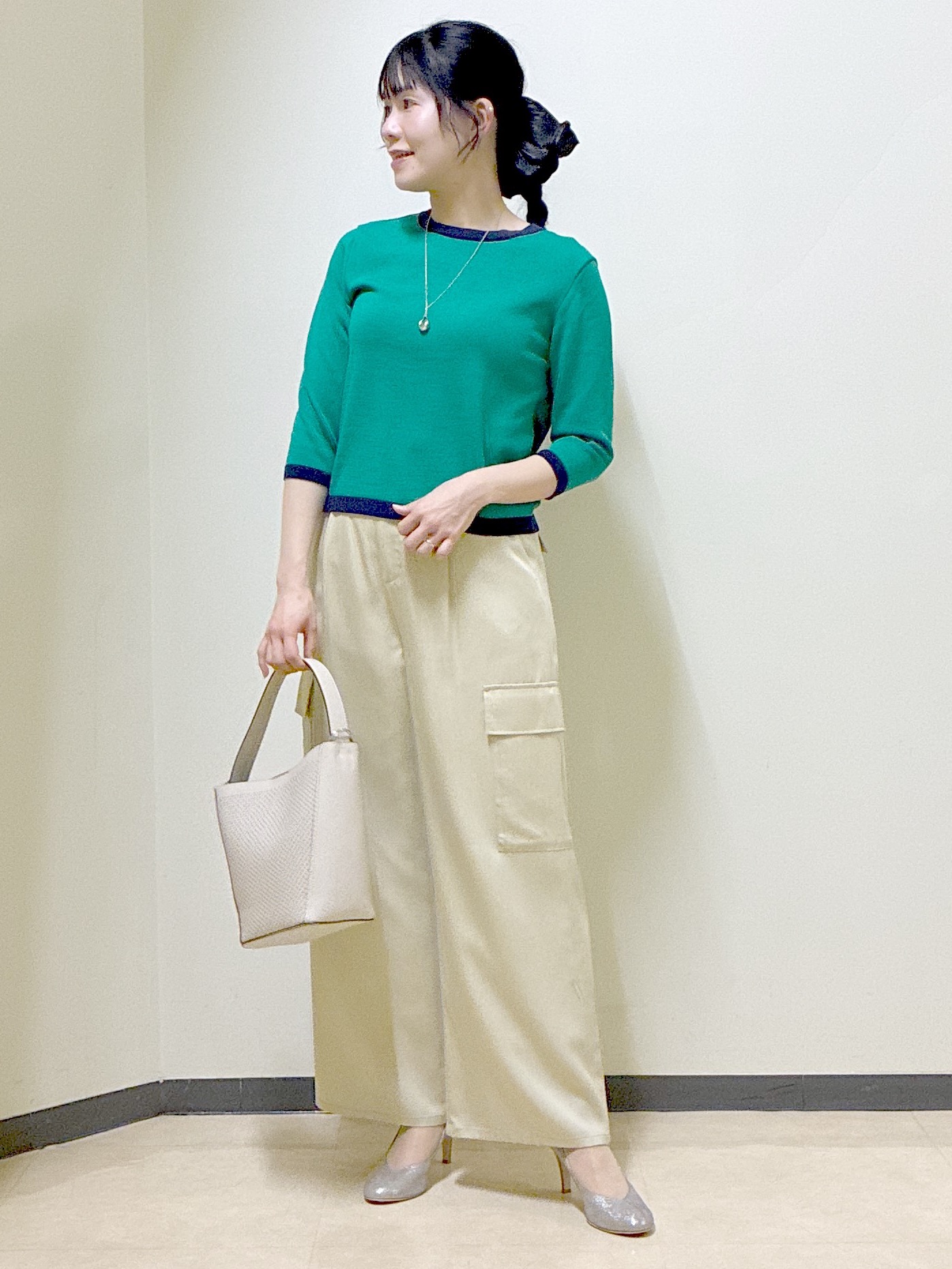  beni_gingerさんの「Reflect｜【アンサンブル可】バイカラーニット」を使ったコーディネート