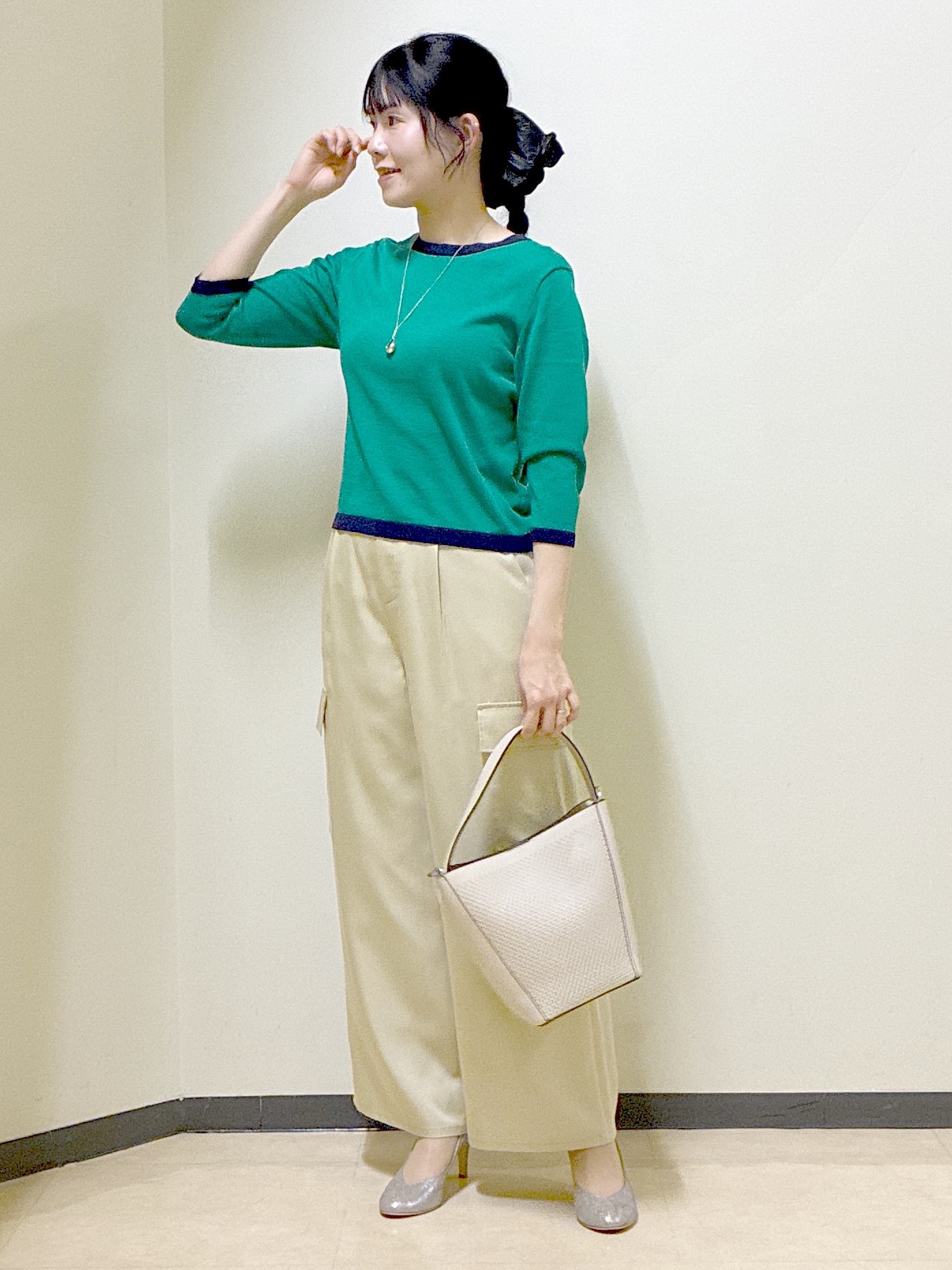  beni_gingerさんの「Reflect｜【アンサンブル可】バイカラーニット」を使ったコーディネート