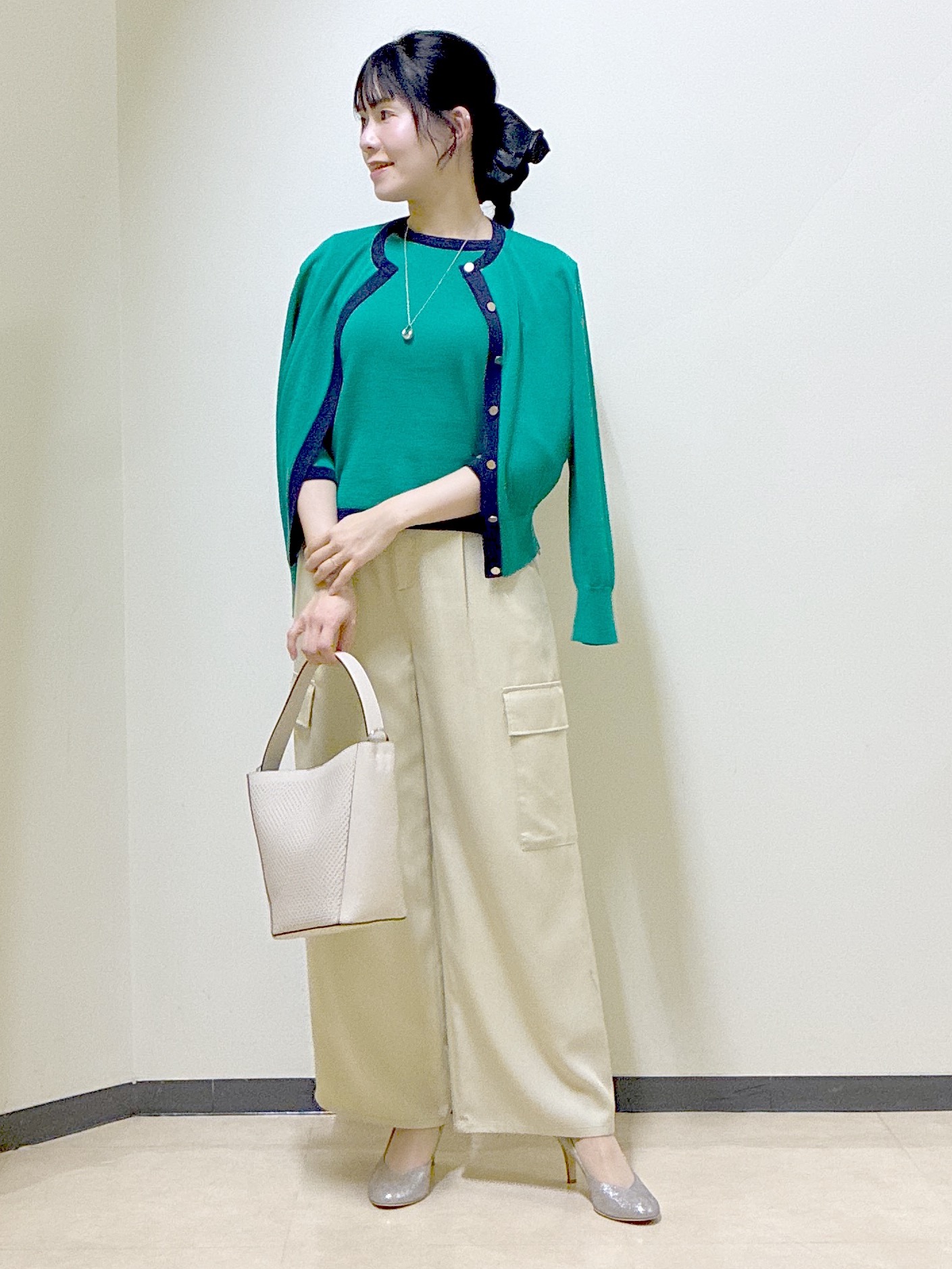  beni_gingerさんの「Reflect｜【アンサンブル可】バイカラーニット」を使ったコーディネート