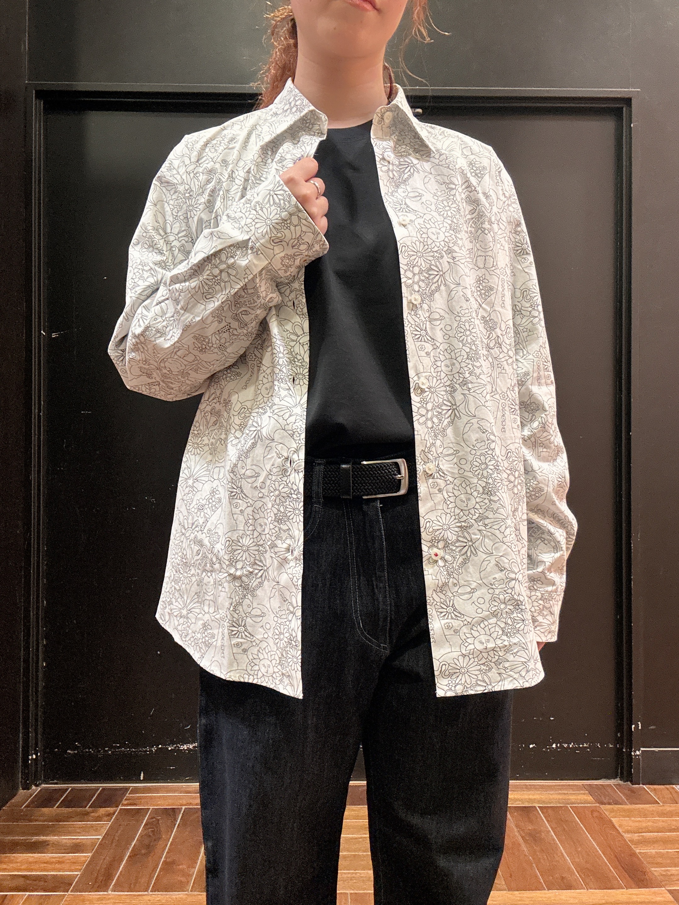 ヒナさんの「TAKEO KIKUCHI｜【BOWLER HAT LABEL】ビリケンプリント 長袖シャツ」を使ったコーディネート