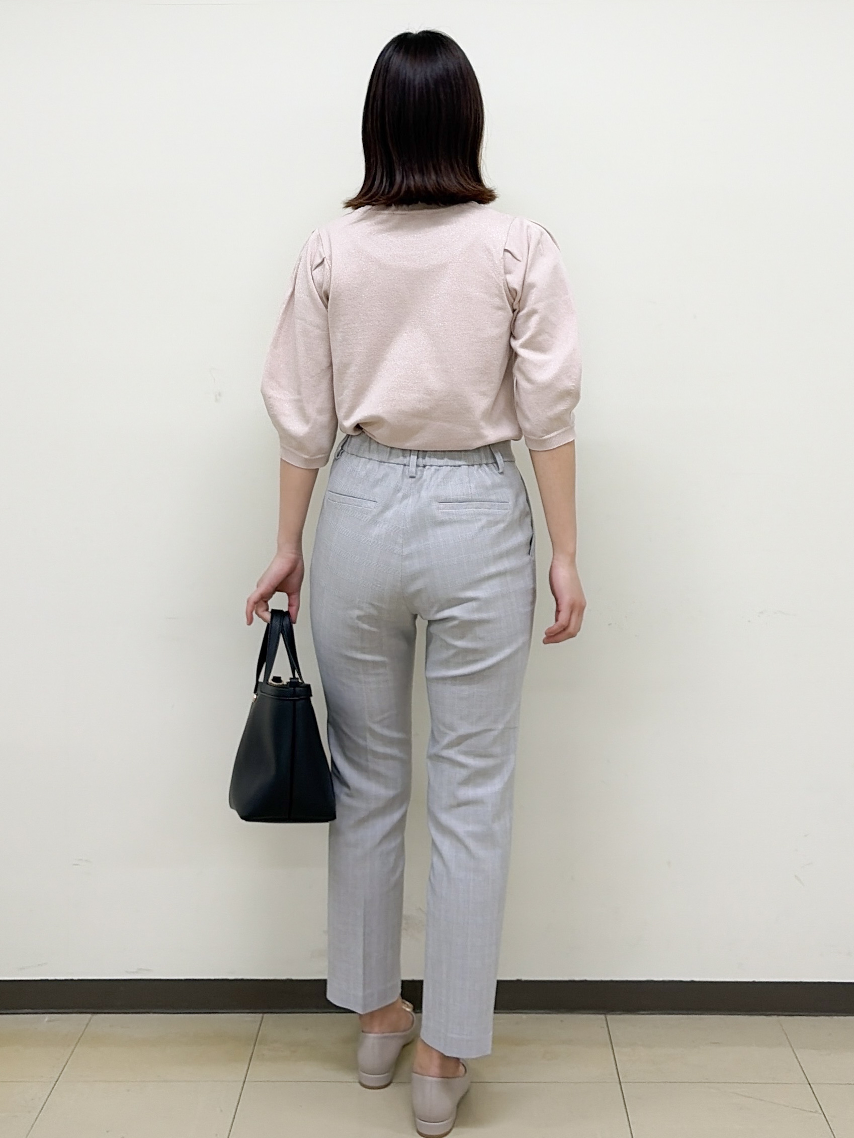 yurinaさんの「index｜【UVケア】6分袖タックスリーブニット《洗濯機OK／XS～LL／9col》」を使ったコーディネート