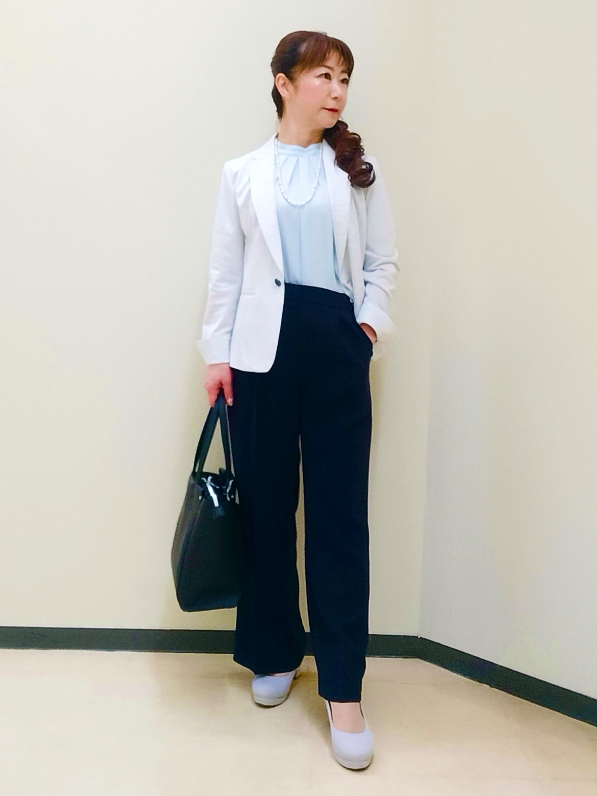 花さんの「Reflect｜【SS-4Lサイズ／UVカット／接触冷感】匠ジャケット／ベーシックテーラード」を使ったコーディネート