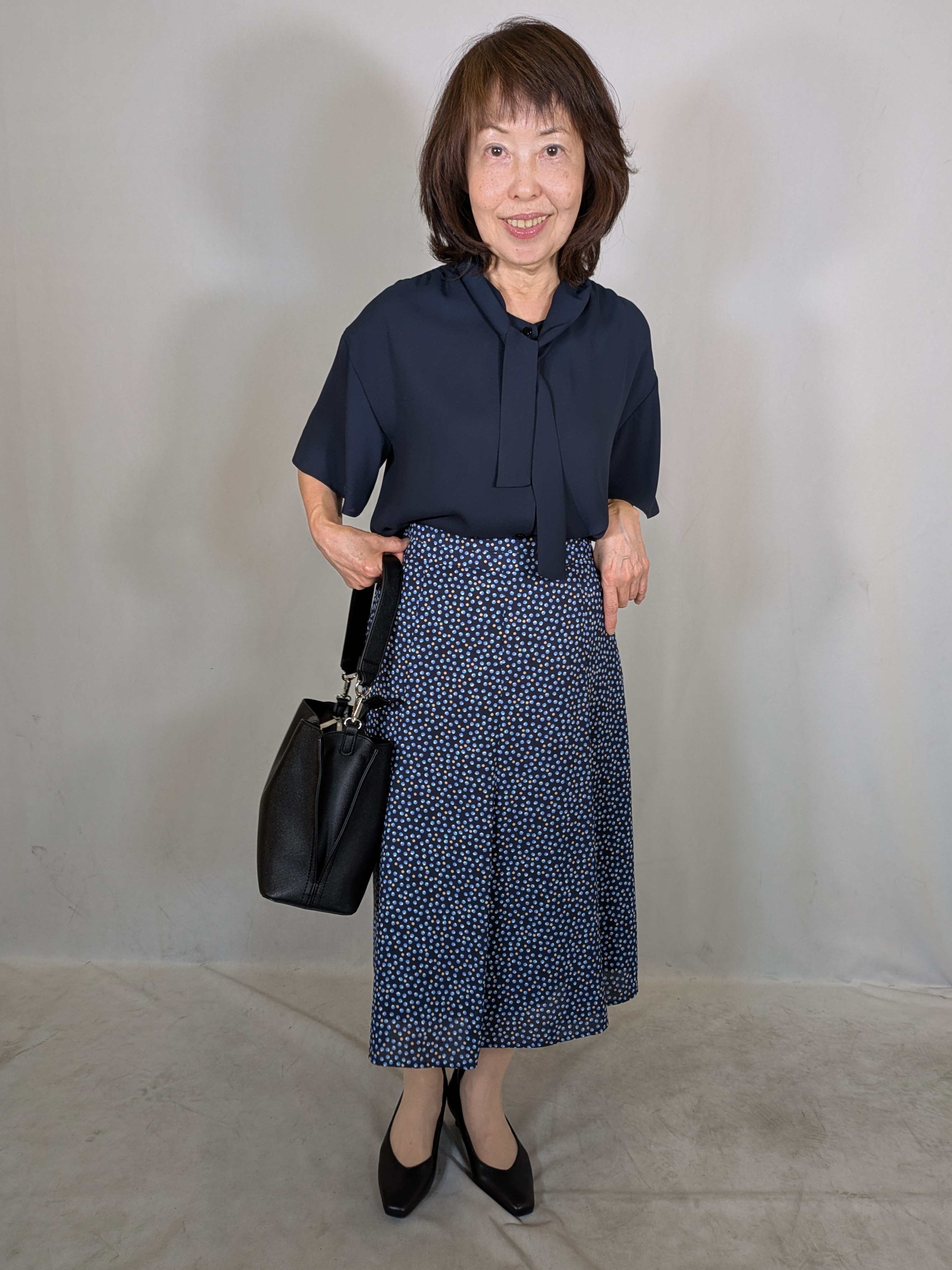 k.kazunoさんの「Reflect｜【マシンウォッシュ可】フレアスリーブボウタイブラウス」を使ったコーディネート