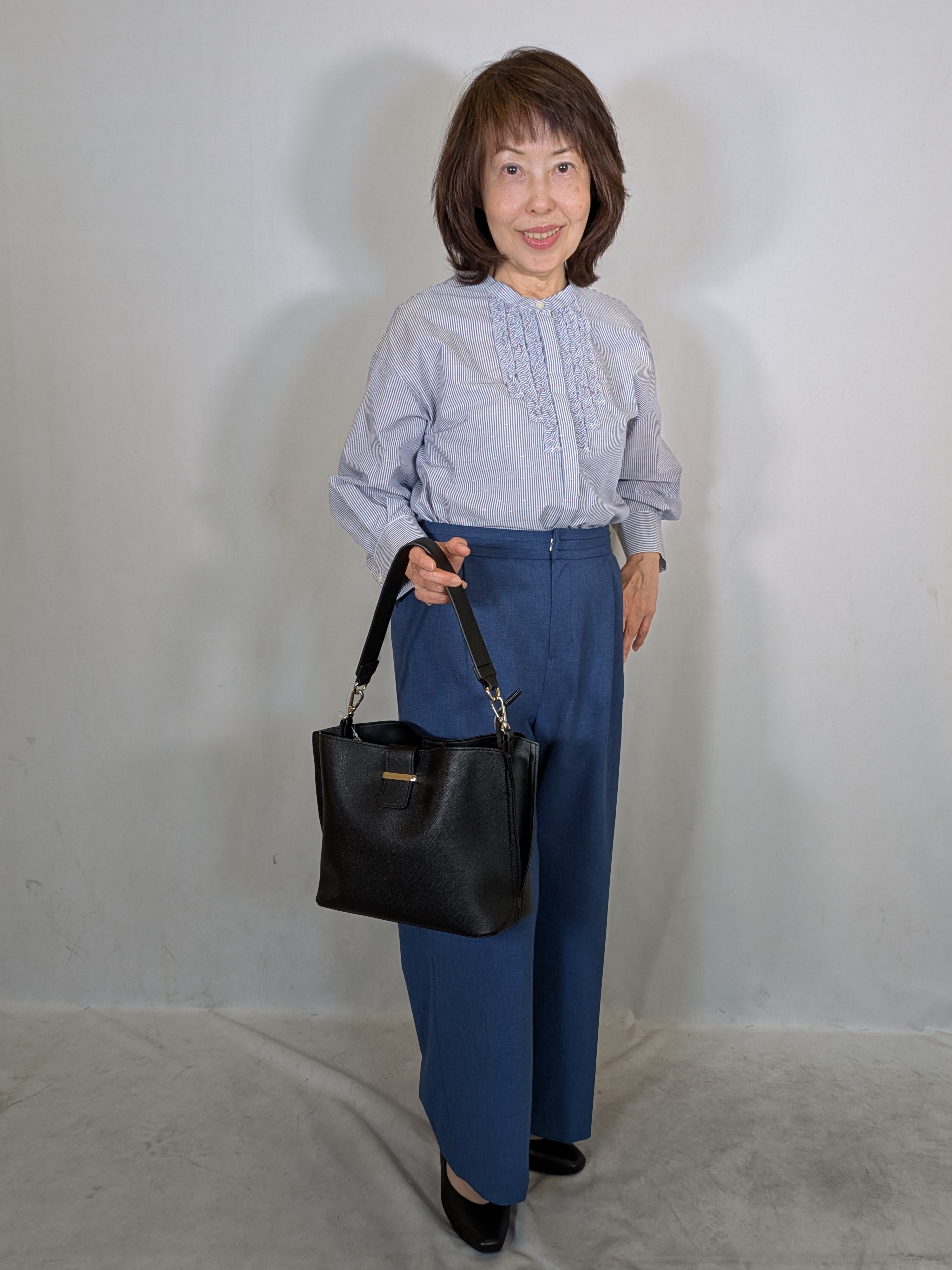 k.kazunoさんの「Reflect｜【接触冷感】八分袖フロントフリルブラウス」を使ったコーディネート