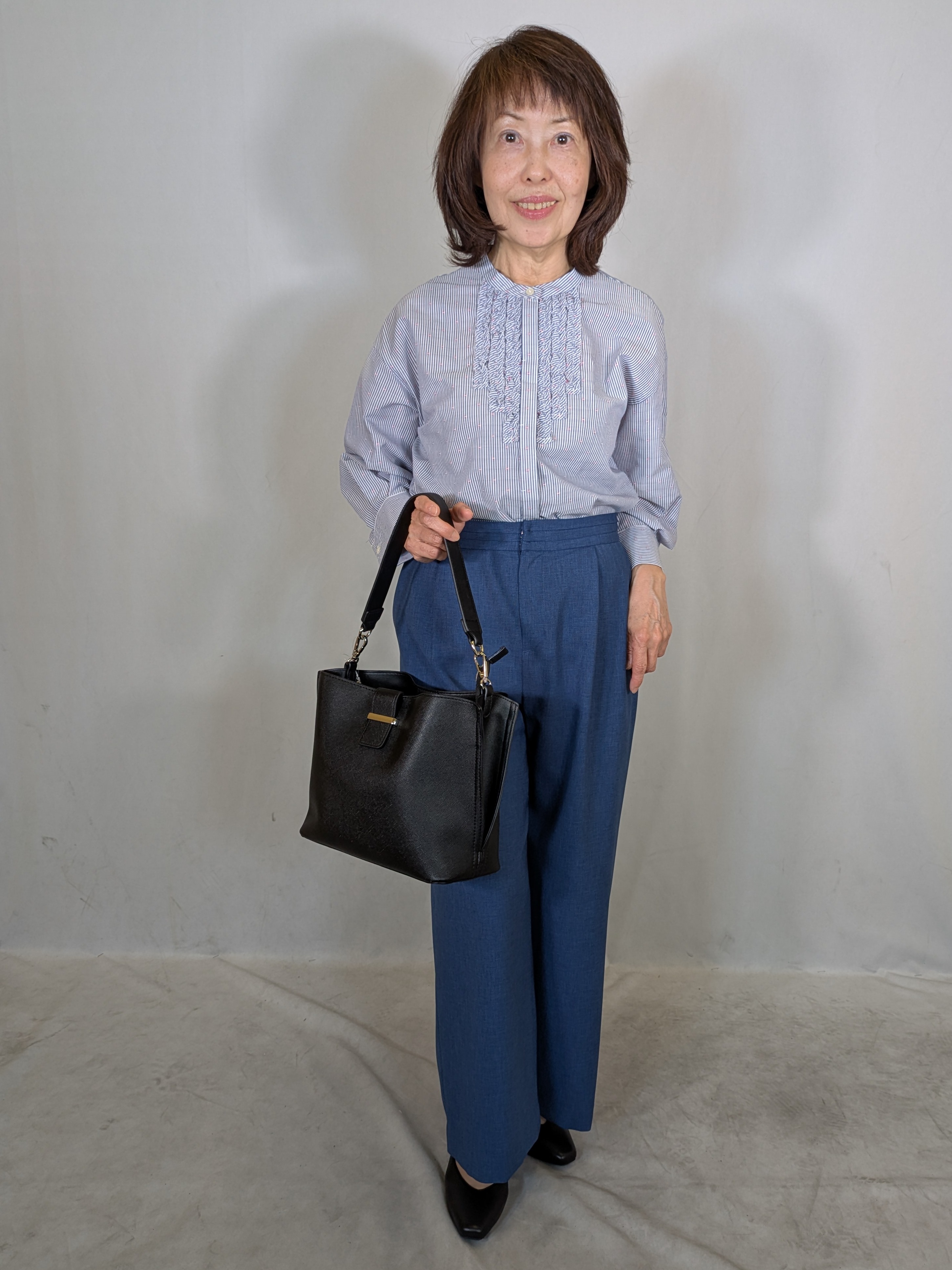 k.kazunoさんの「Reflect｜【接触冷感】八分袖フロントフリルブラウス」を使ったコーディネート