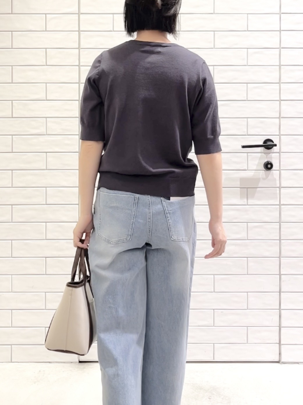 しおりさんの「OPAQUE.CLIP｜ロゴジャカードニット【洗濯機OK】」を使ったコーディネート
