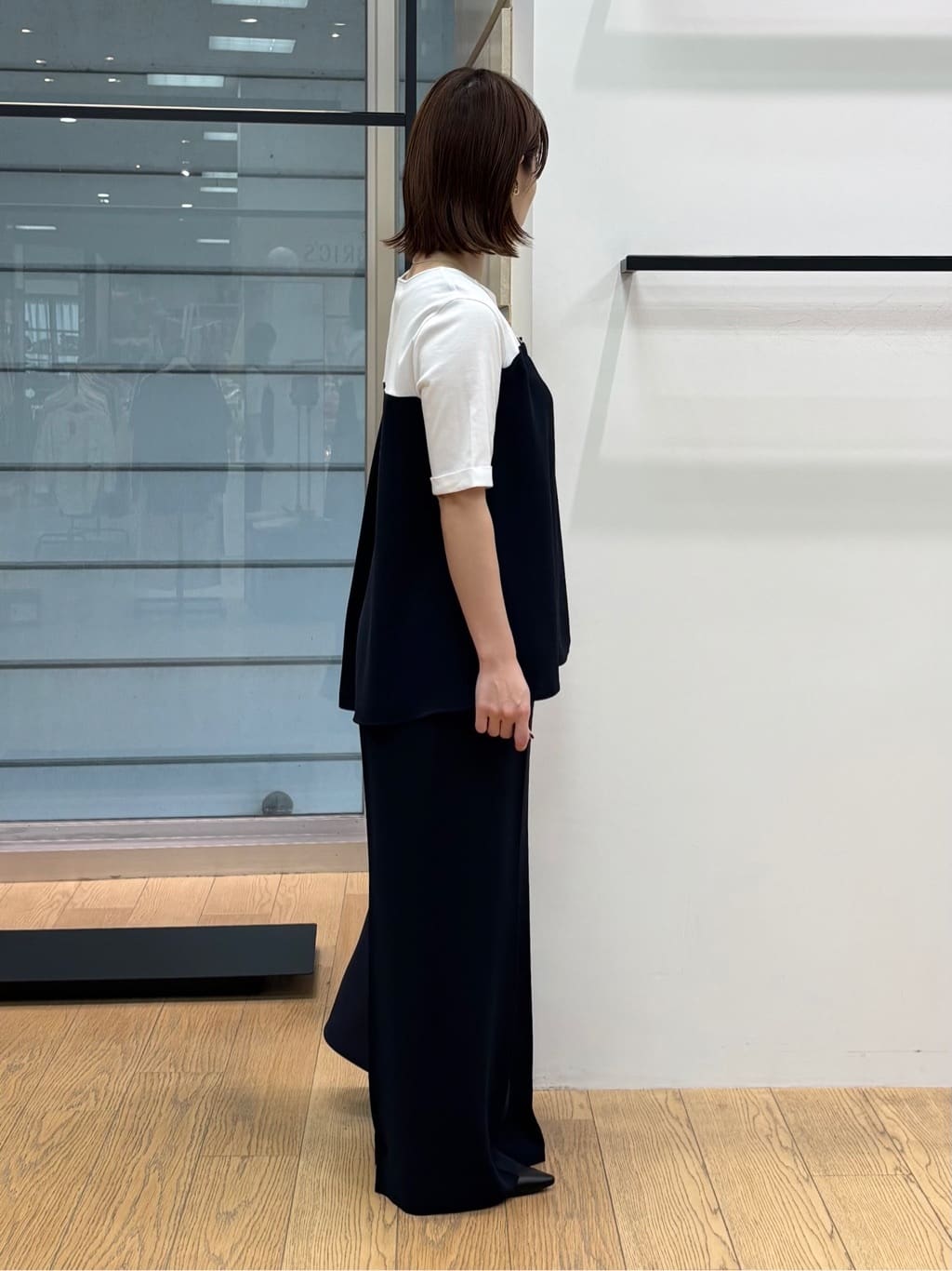 asamiさんの「INDIVI｜【着る日傘／SETUP可能】ビスチェレイヤード風トップス」を使ったコーディネート