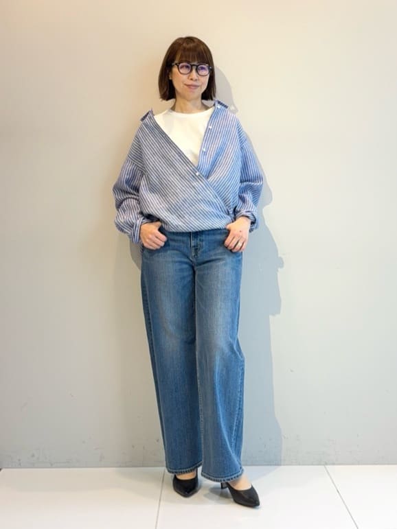 murayamaさんの「INDIVI｜【汗ジミ防止／褒められTシャツ】上品カジュアル！ドルマンTシャツ」を使ったコーディネート