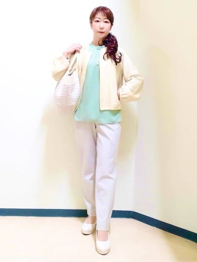 花さんの「Reflect｜【ライトアウター／ゆったり羽織れる／気軽な羽織りに◎】ライトブルゾン」を使ったコーディネート