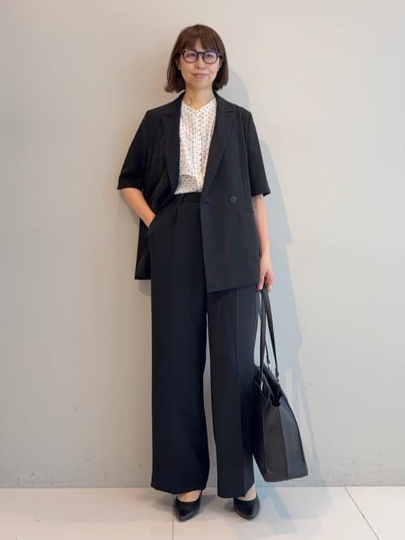 murayamaさんの「INDIVI｜【着る日傘】ハーフスリーブダブルジャケット」を使ったコーディネート