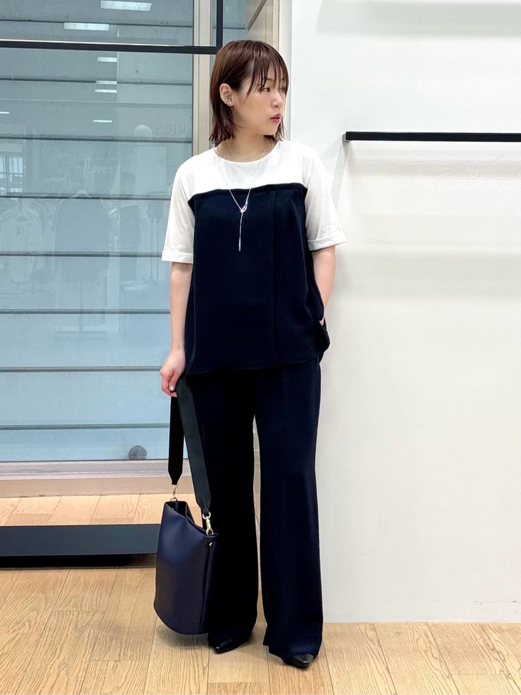 asamiさんの「INDIVI｜【着る日傘／SETUP可能】ビスチェレイヤード風トップス」を使ったコーディネート
