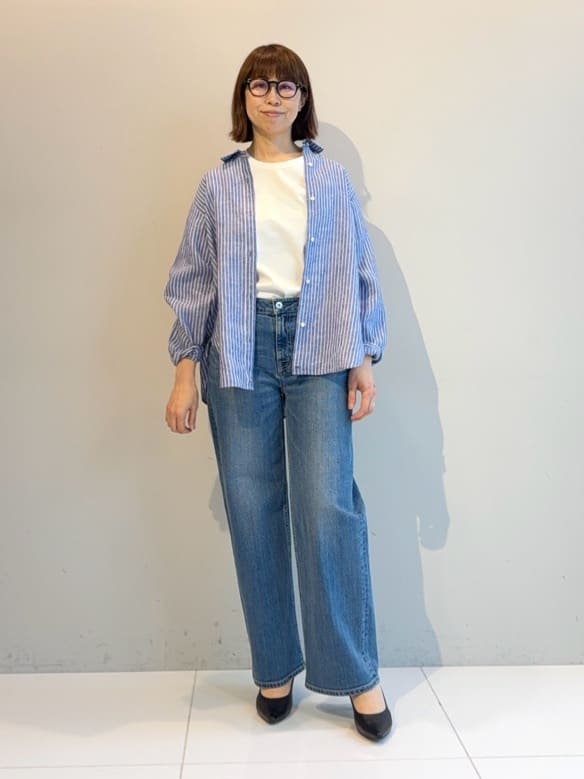 murayamaさんの「INDIVI｜【汗ジミ防止／褒められTシャツ】上品カジュアル！ドルマンTシャツ」を使ったコーディネート