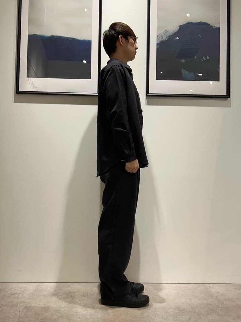 。さんの「THE SHOP TK｜【LINO FINE】リネンライク 長袖シャツ UVカット/イージーケア/吸水速乾/洗濯機OK」を使ったコーディネート