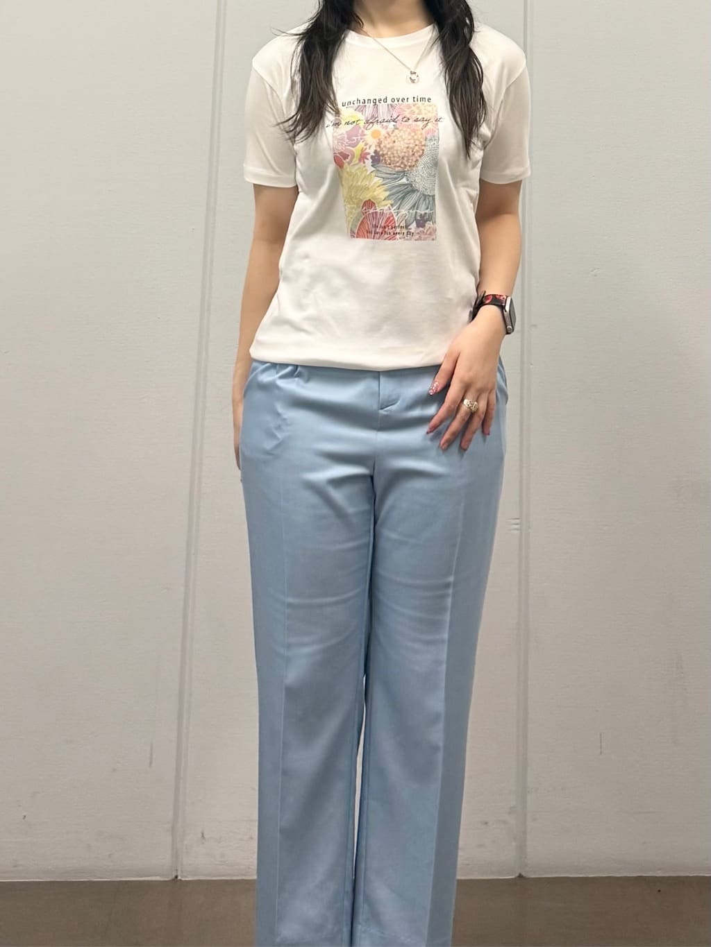 mizukiさんの「INDIVI｜【着る日傘】ハーフスリーブダブルジャケット」を使ったコーディネート