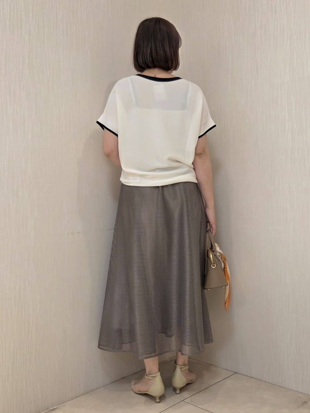 naokoさんの「UNTITLED｜【11色展開/体型カバー】前後2WAYフレンチスリーブニット」を使ったコーディネート