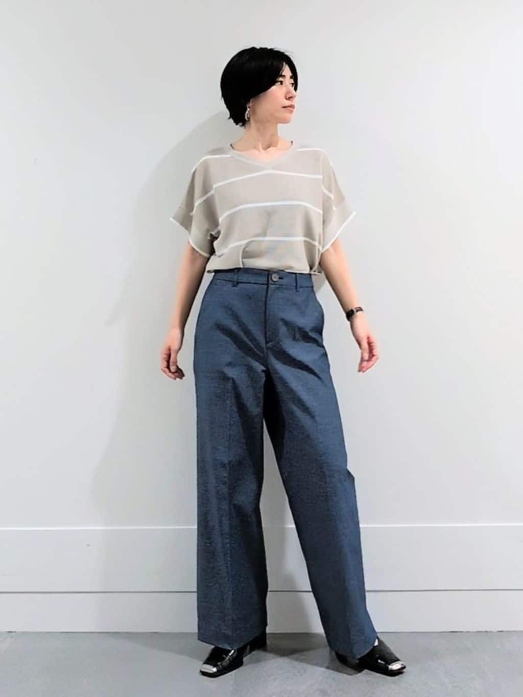 ミズタさんの「UNTITLED｜【新色追加/セットアップ可】エアリー ダブルブレストジャケット」を使ったコーディネート