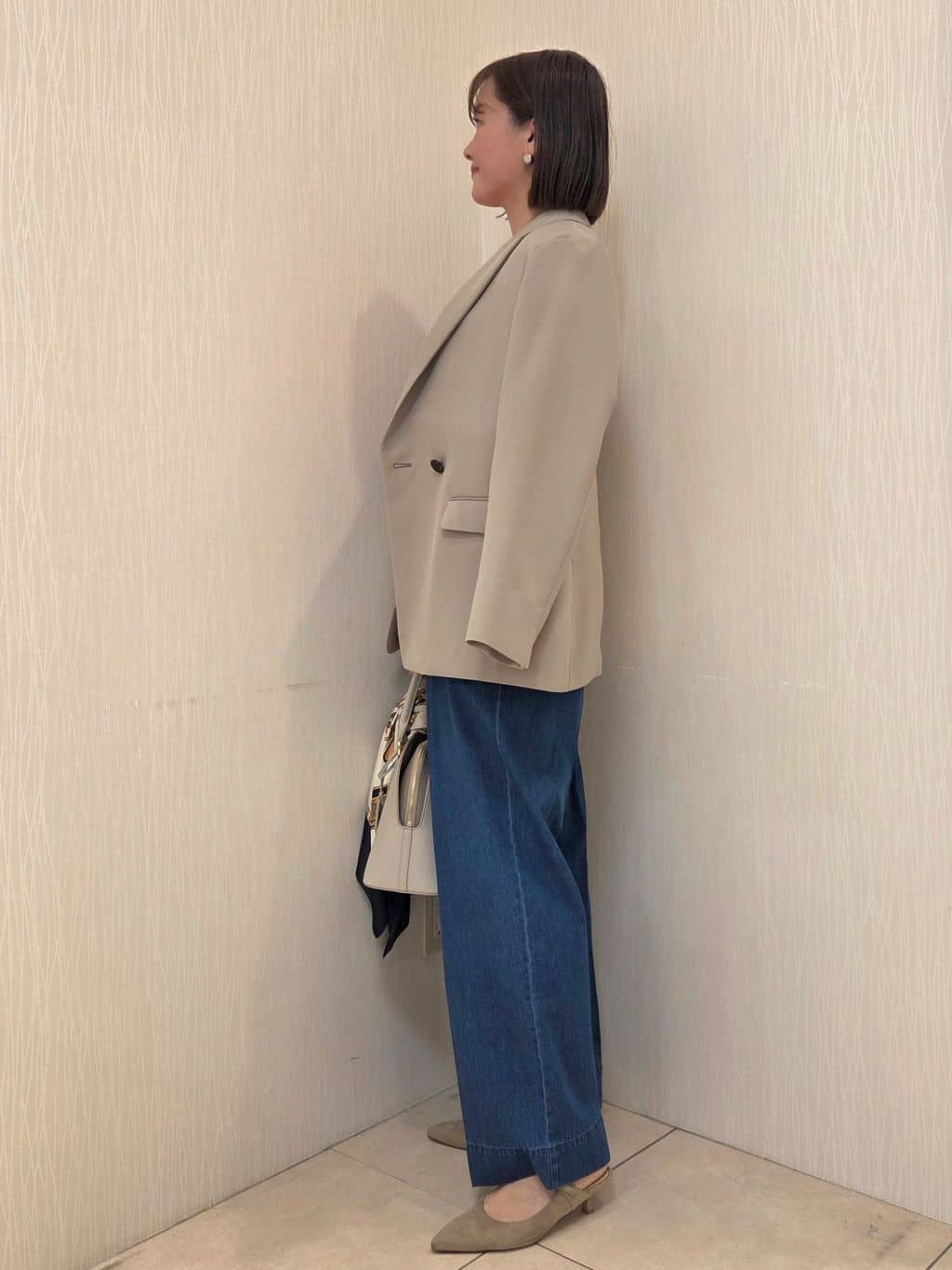 naokoさんの「UNTITLED｜【洗える/ストレッチ性】ダブルブレストジャケット」を使ったコーディネート