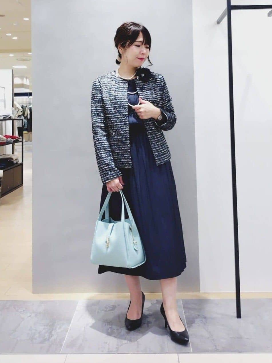 TOMOMIさんの「INDIVI｜【マルチWAY】3点セットパール調ネックレス」を使ったコーディネート