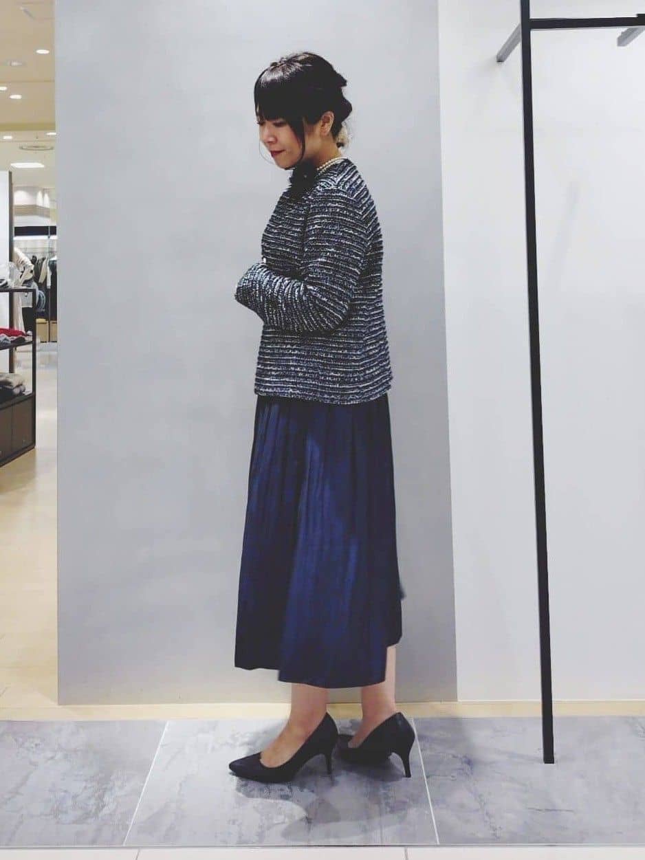 TOMOMIさんの「INDIVI｜【マルチWAY】3点セットパール調ネックレス」を使ったコーディネート