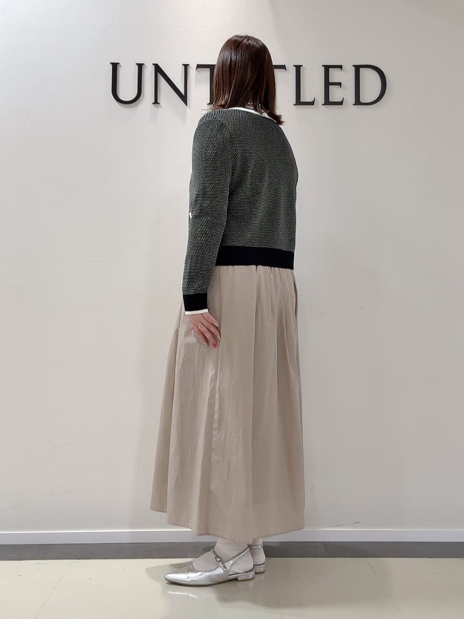 YUIさんの「UNTITLED｜【セットアップ可/ツイード風】配色ハイゲージニットカーディガン」を使ったコーディネート