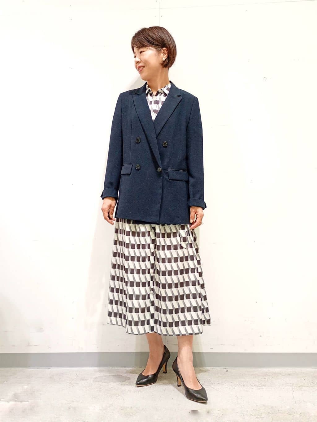 Kさんの「INDIVI｜【洗える／多機能／SETUP可】着る日傘ダブルジャケット」を使ったコーディネート