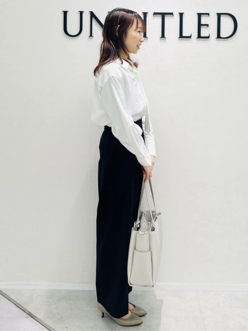 Miwaさんの「UNTITLED｜【洗える/接触冷感】リラックスボウタイブラウス」を使ったコーディネート