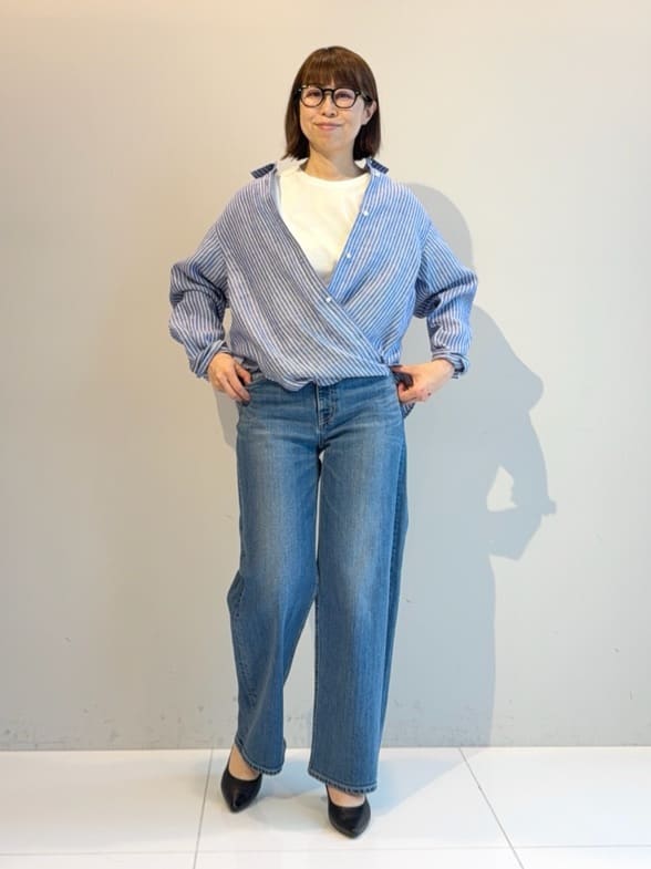 murayamaさんの「INDIVI｜【汗ジミ防止／褒められTシャツ】上品カジュアル！ドルマンTシャツ」を使ったコーディネート