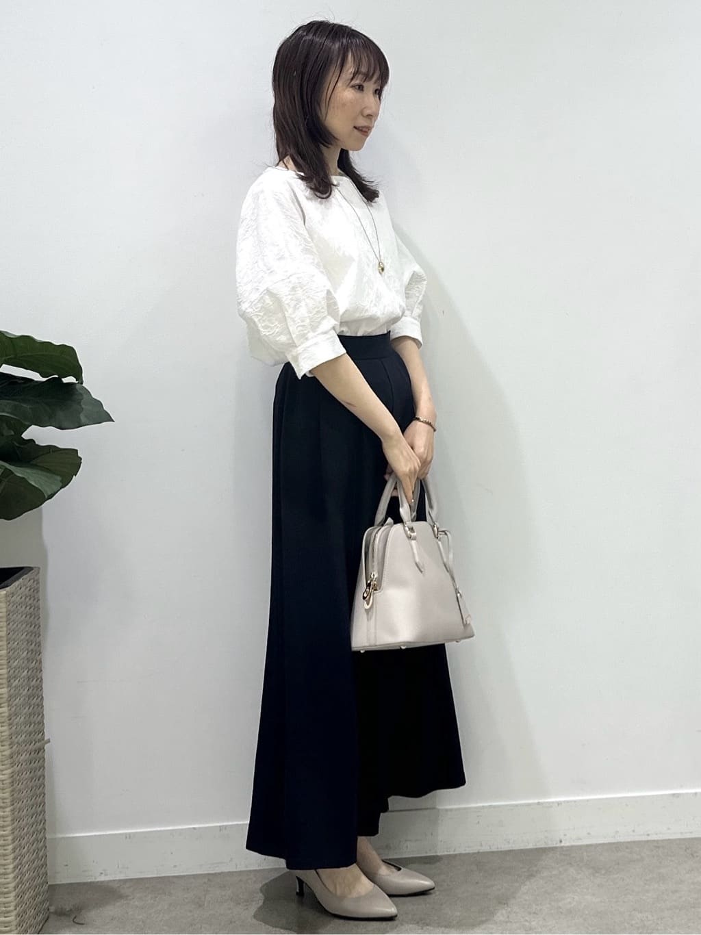 Miwaさんの「UNTITLED｜【洗える/ショート丈】ジャカードボートネックブラウス」を使ったコーディネート
