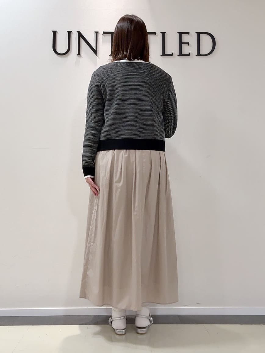 YUIさんの「UNTITLED｜【セットアップ可/ツイード風】配色ハイゲージニットカーディガン」を使ったコーディネート