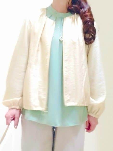 花さんの「Reflect｜【ライトアウター／ゆったり羽織れる／気軽な羽織りに◎】ライトブルゾン」を使ったコーディネート