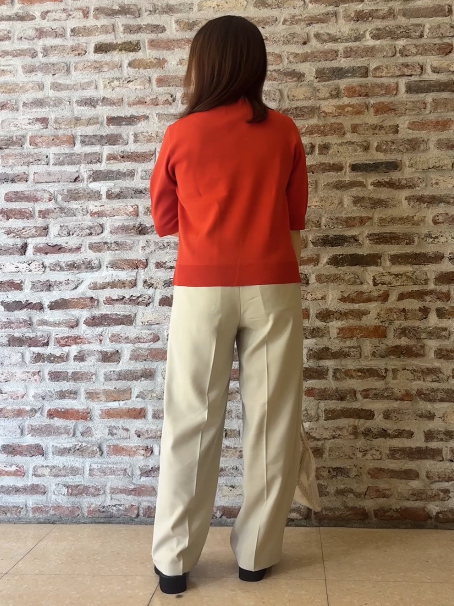 tokiさんの「THE SHOP TK｜【S-XL/ひんやりタッチ】美しさ際立つ 6分袖ニット 洗濯機OK/UVケア/毛玉になりにくい」を使ったコーディネート