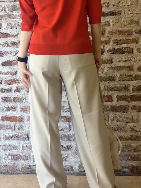 tokiさんの「THE SHOP TK｜【S-XL/ひんやりタッチ】美しさ際立つ 6分袖ニット 洗濯機OK/UVケア/毛玉になりにくい」を使ったコーディネート