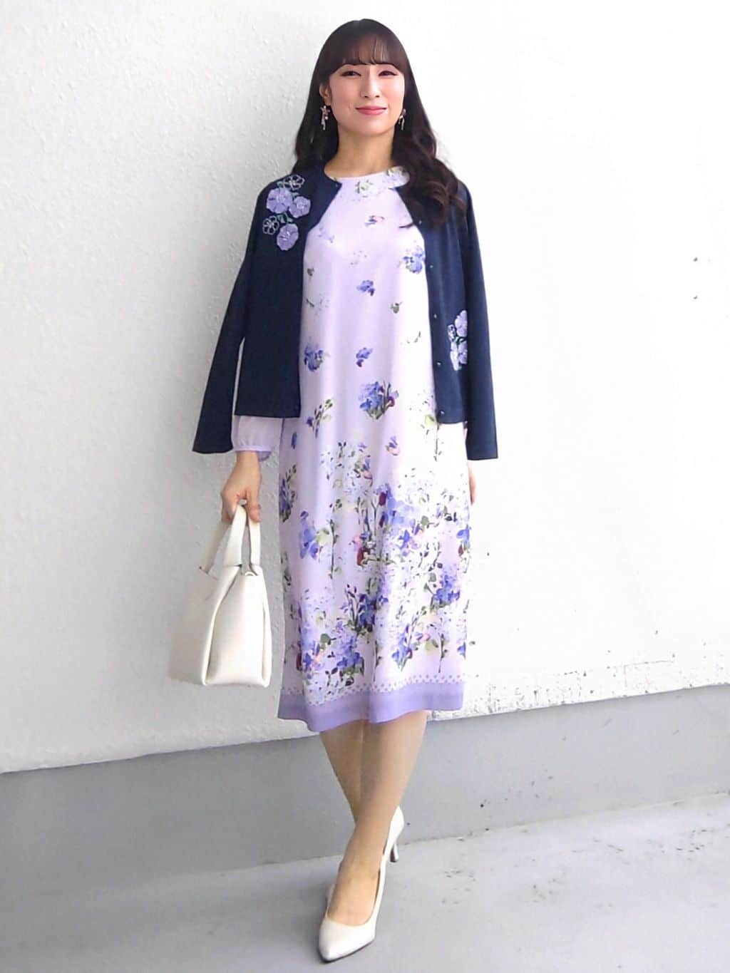 keinaさんの「SunaUna｜【SS～Lサイズ展開／フラワー刺繍】クラフトニットカーディガン」を使ったコーディネート