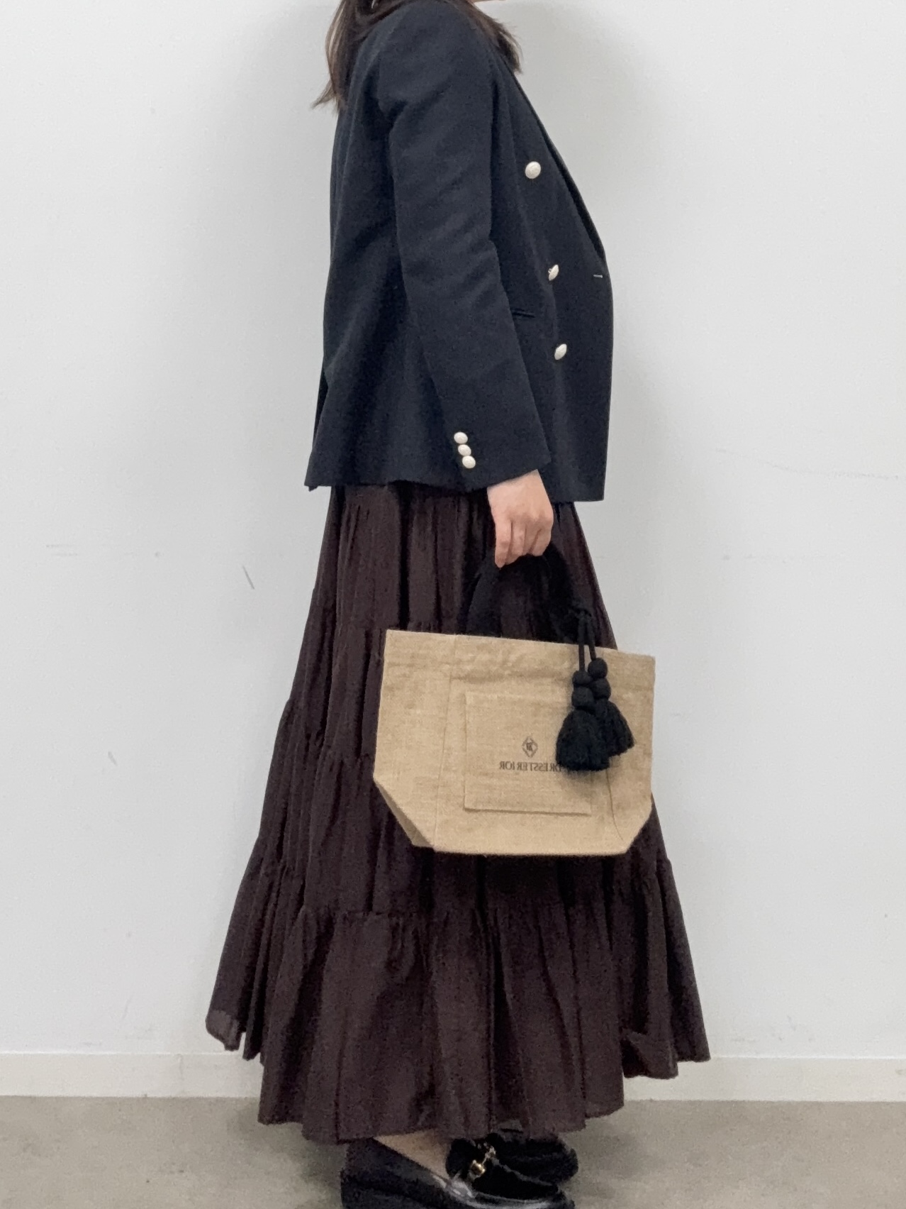 BUNさんの「DRESSTERIOR｜【セットアップ可】リネンブレンドダブルブレストジャケット」を使ったコーディネート