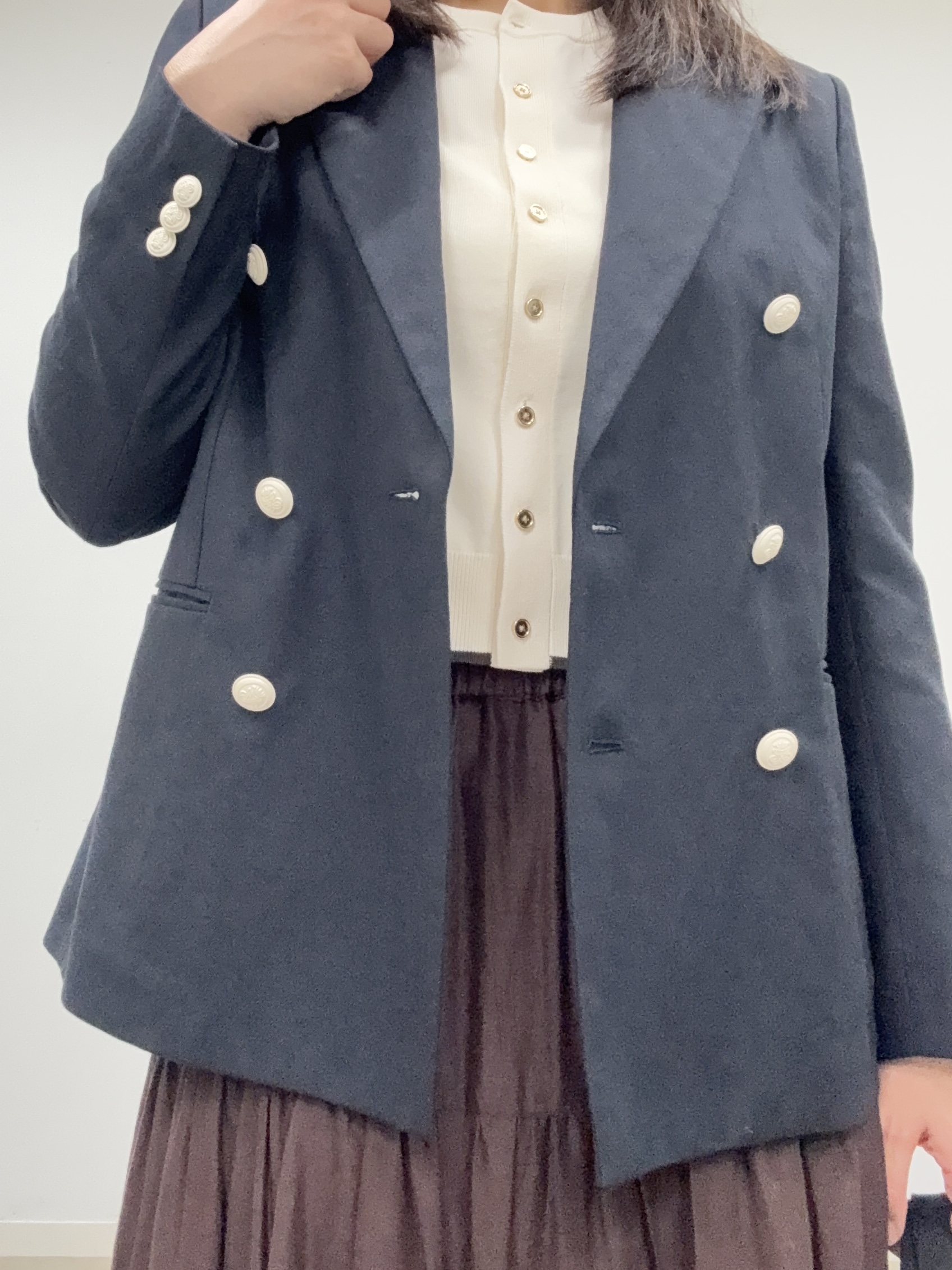 BUNさんの「DRESSTERIOR｜【セットアップ可】リネンブレンドダブルブレストジャケット」を使ったコーディネート