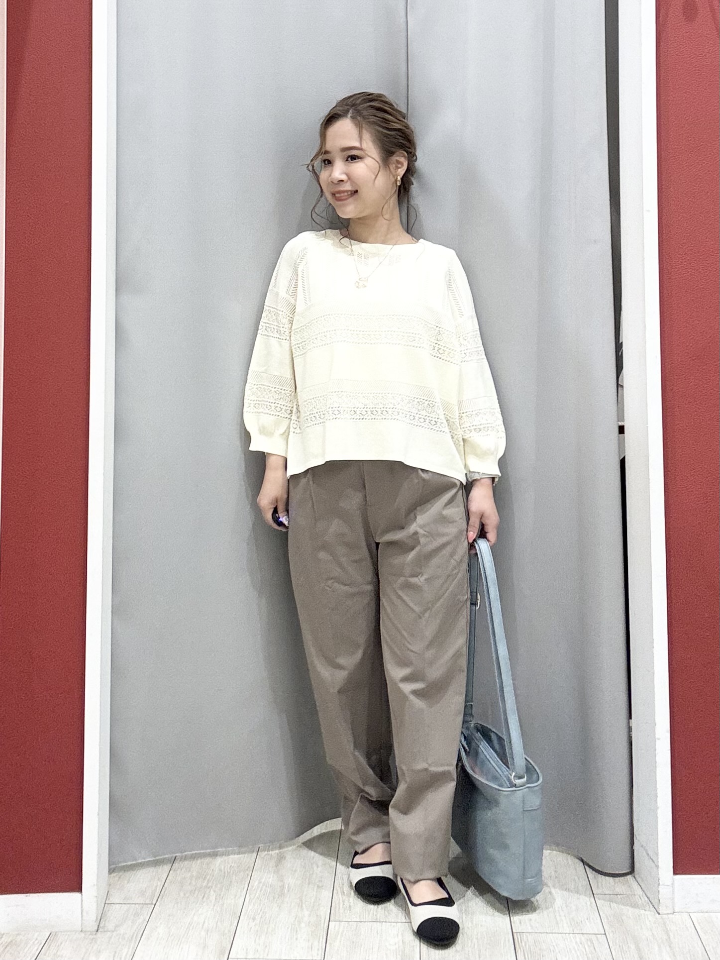 shioさんの「SHOO･LA･RUE｜【洗濯機可/UV/S-LL】程よい透け感 ノーカラーシアーブルゾン」を使ったコーディネート
