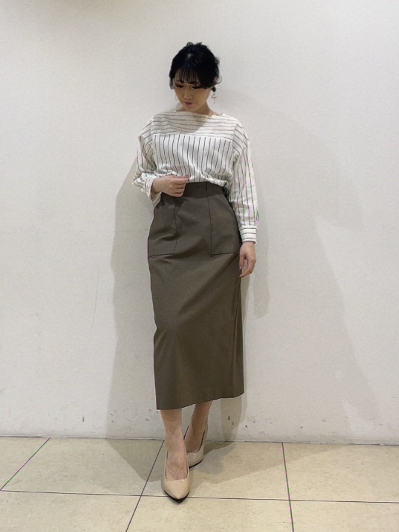watanabeさんの「UNTITLED｜【洗える/6分袖】ボートネックブラウス」を使ったコーディネート