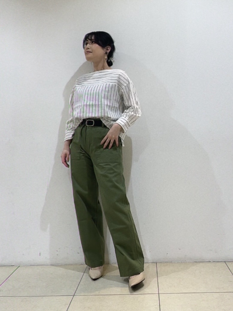 watanabeさんの「UNTITLED｜【洗える/6分袖】ボートネックブラウス」を使ったコーディネート