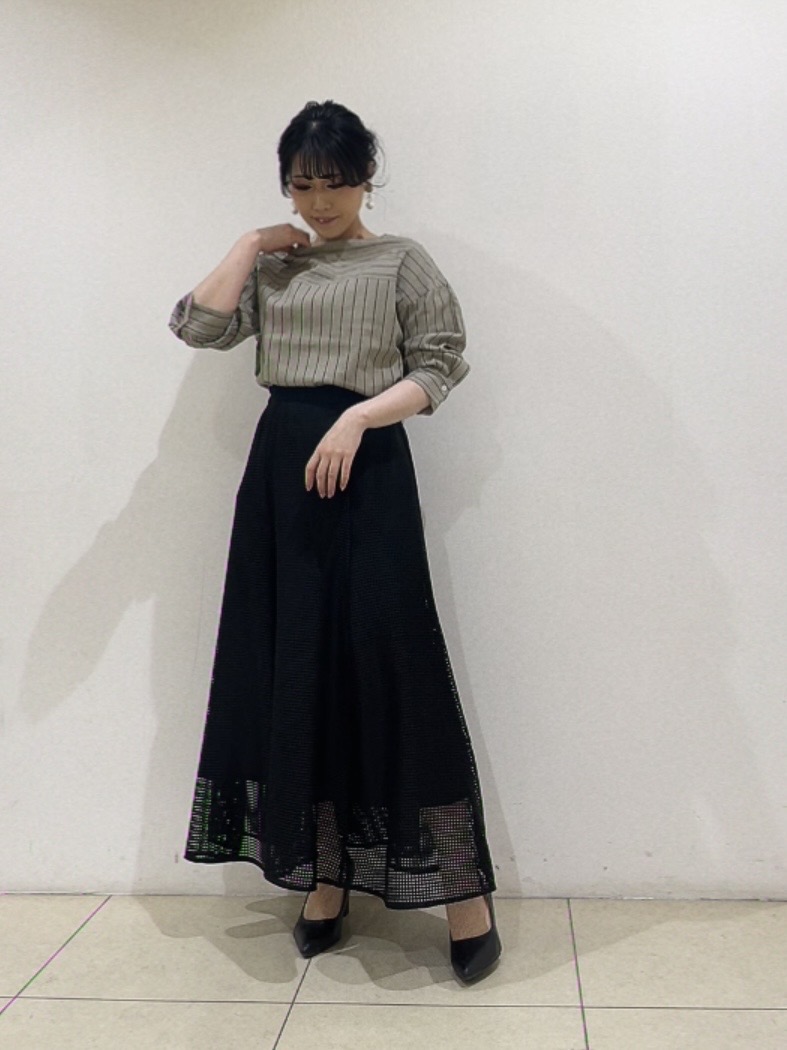 watanabeさんの「UNTITLED｜【洗える/6分袖】ボートネックブラウス」を使ったコーディネート