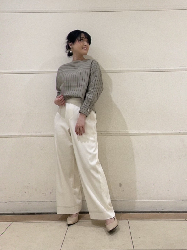 watanabeさんの「UNTITLED｜【洗える/6分袖】ボートネックブラウス」を使ったコーディネート
