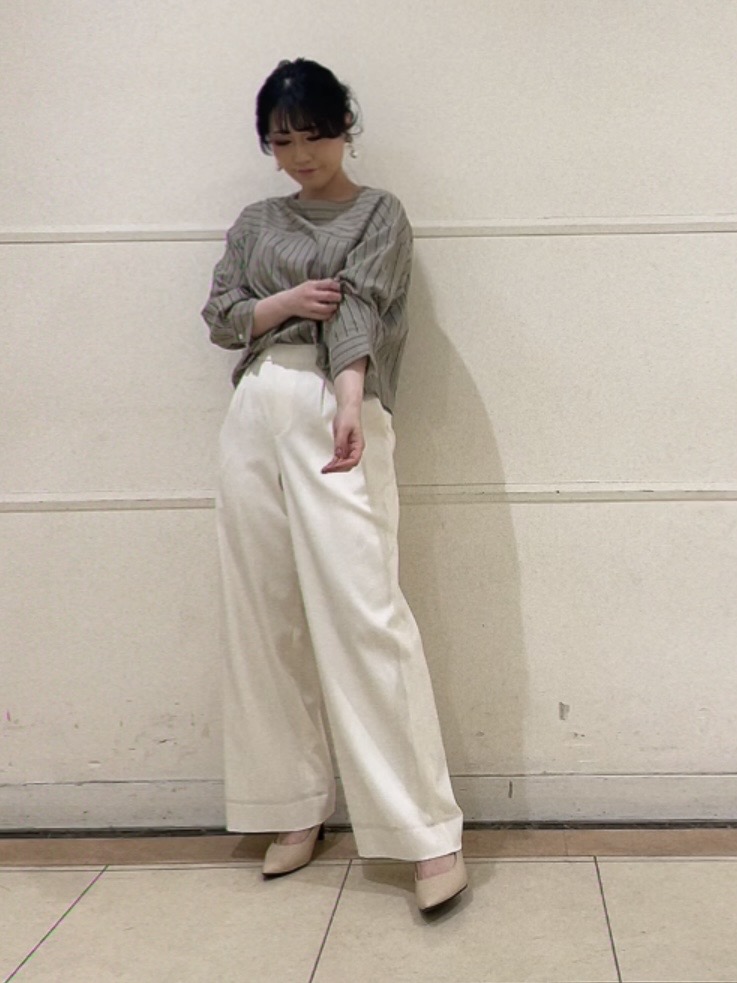 watanabeさんの「UNTITLED｜【洗える/6分袖】ボートネックブラウス」を使ったコーディネート