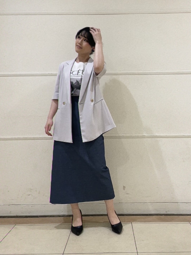 watanabeさんの「UNTITLED｜【着る日傘】ハーフスリーブダブルジャケット」を使ったコーディネート