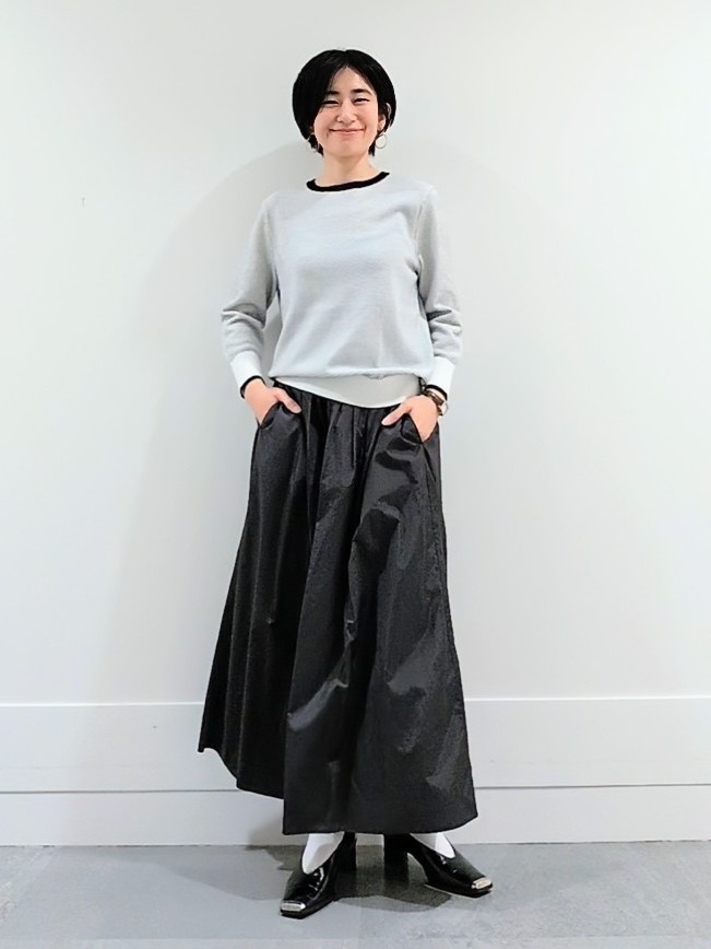 ミズタさんの「UNTITLED｜【アンサンブル可/洗える】配色ハイゲージニットトップス」を使ったコーディネート