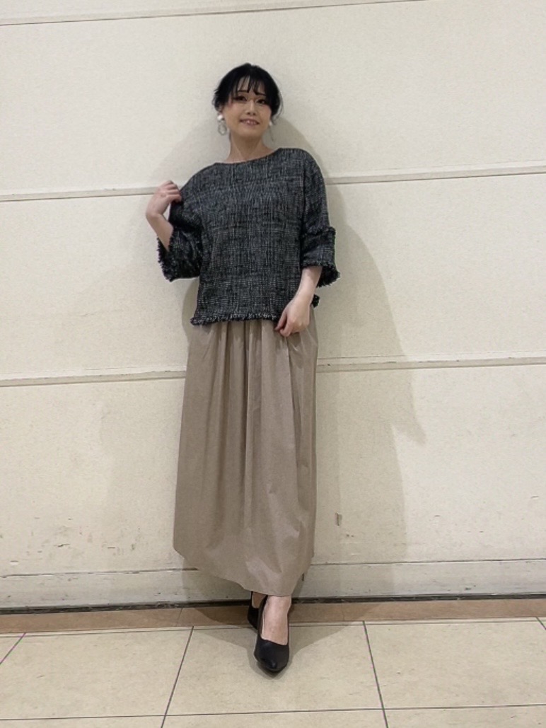 watanabeさんの「UNTITLED｜【洗える】ツイードドルマンブラウス」を使ったコーディネート