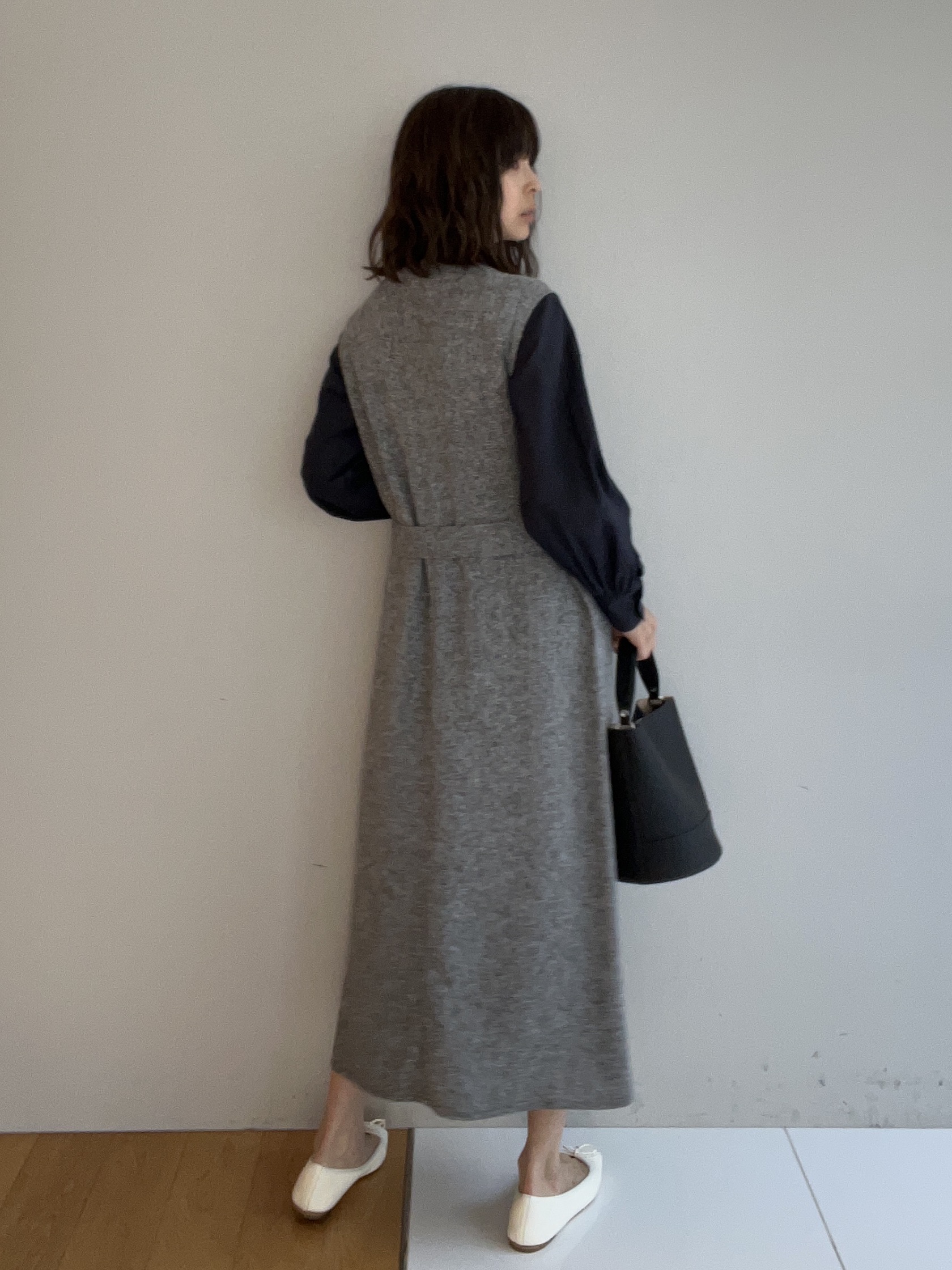 misaさんの「DRESSTERIOR｜ウォッシャブル ツイードライク ワンピース」を使ったコーディネート
