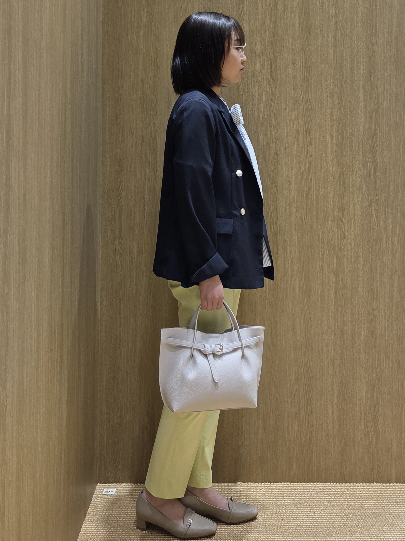 Sumiさんの「OPAQUE.CLIP｜《再入荷》ダブルブレストテーラードジャケット【接触冷感／吸水速乾／イージーアイロン／防シワ／洗濯機O」を使ったコーディネート